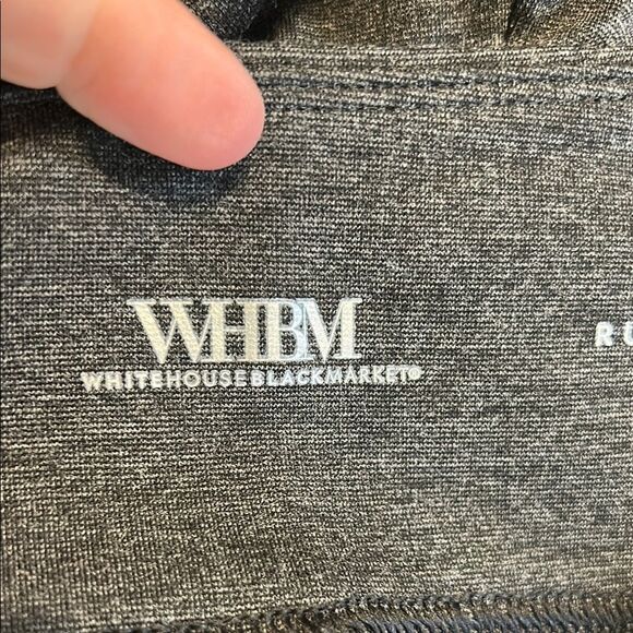 WHITE HOUSE BLACK MARKET Gray Ponte Knit Runway Leggings Size 10 Long Stretch - Picture 7 of 11